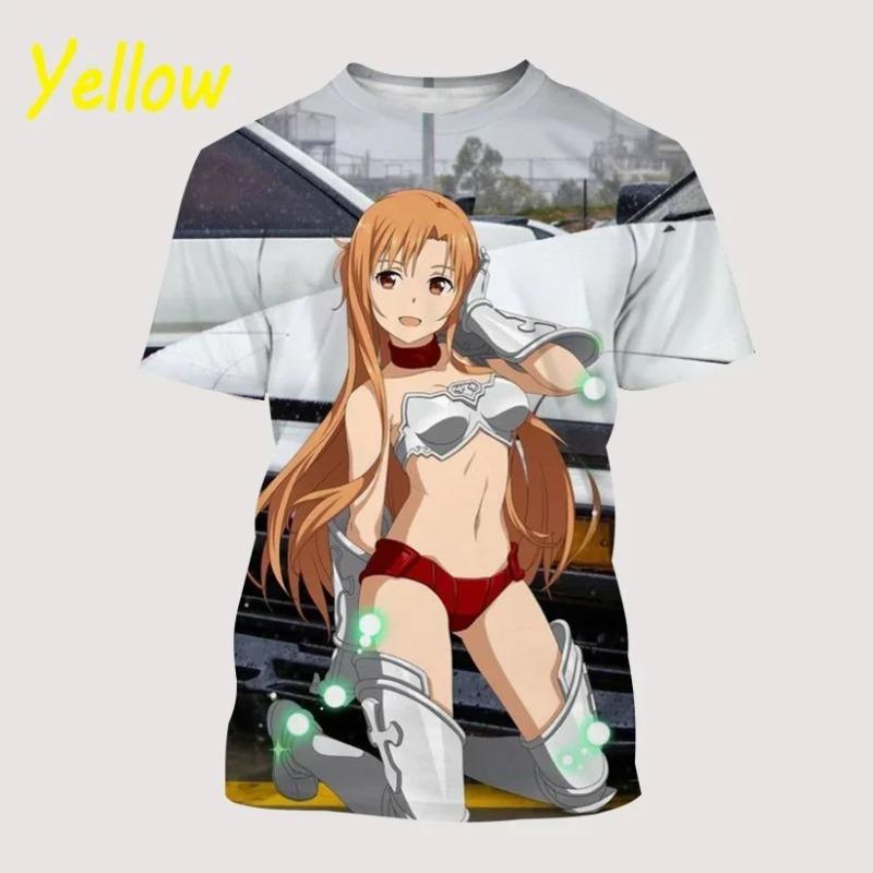 Summer Anime SAO T-Shirt Sword Art Online 3D Printed T-Shirt Harajuku Unisex Casual T-Shirt