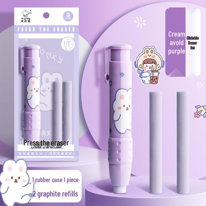 Newly Upgraded Capybara Push Eraser with Cute Sponge Cover - Leaves No Marks