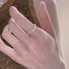 Design Modern Rhinestone Butterfly Clover Ring For Women Adjustable Size Perfect For Wear Daily