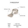 European And American Luxury Tassel Ring Stainless Steel Chain Tassel Ring Adjustable High-Quality Charming Fashionable Jewelry