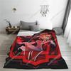 Hazbin Lucifer Cartoon Hotels Blankets Flannel Printed Alastor Action Anime Portable Lightweight Throw Custom blankets