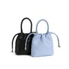 Niche Temperament Woven Bag Fashionable and Elegant High-end Handbag Drawstring Handwoven Bag Genuine Leather Retro Women's Bag