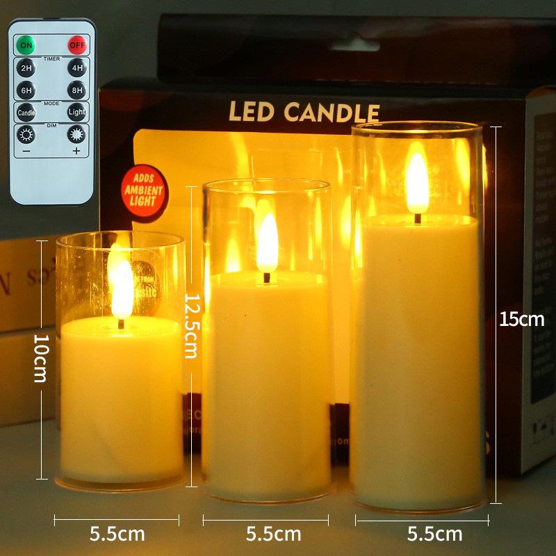 LED Acrylic Simulation Candle Lamp for Birthday Parties
