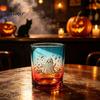 Bicchieri per Whiskey, Succo e Soda Halloween Fantasma Bicchiere, Tumbler Estetico Gradiente Colorato con Carino Motivo Teschio Tumbler Stampa Zucca, Festa Spettrale