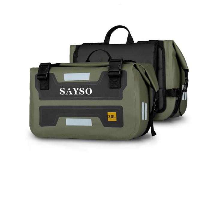 

2X 30 л Седельная сумка для YAMAHA NAMX 125 155 NMAX125 NMAX155 Мотоцикл Водонепроницаемая Наружная Большая Вместимость Хранение Багажа Боковые Кофры зелёный