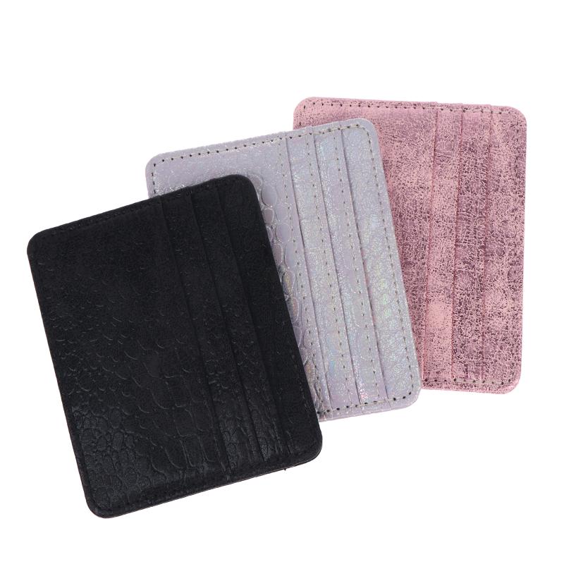 Portafoglio Mini in Pelle Ultra-Sottile Porta Carte di Credito Sottile Custodia Piccola per Documenti d'Identità da Uomo per Portafoglio da Donna Porta Carte a 4 Scomparti