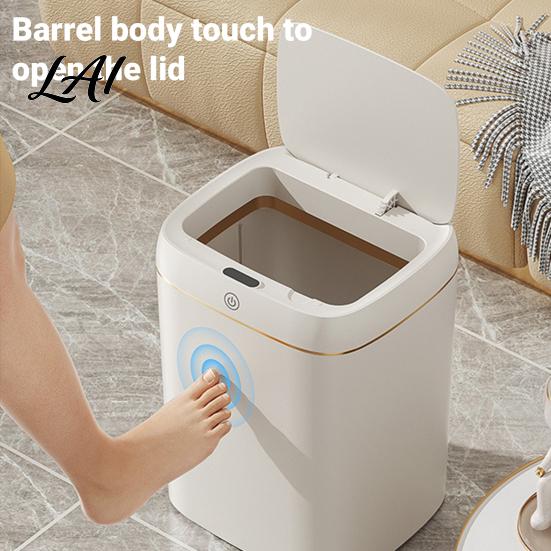 Durable Kitchen Waste Can Smart Sensor Trash Can Automatic Motion Induction Garbage Bin with Touchless Basket for Lid Bathroom Bedroom 11L/13L