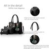 NICOLE & DORIS Women's Tote Bag and Handbag Set, Shoulder Bag, Crossbody Bag, Wallet, and Pompom Charm. Large Capacity, Stylish, Waterproof, PU