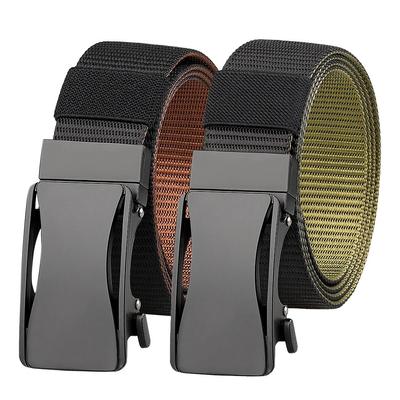 Herren Gürtel mit drehbarer Legierung Schnalle Gürtel Doppelseitig Outdoor Sport Imitation Nylon Taktischer Gürtel Freizeit Einfacher Canvas Gürtel