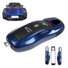 Blue For Porsche Macan Boxster Cayman Cayenne 911 970 981 991 Panamera Car Key Case Cover Fob Bag Holder Replacement Accessories