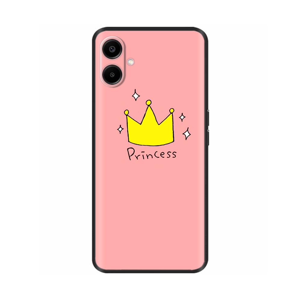 For Samsung Galaxy A06 Back Cover Soft Black Print Silicone Bumper Phone Case for Samsung Galaxy A06 A05 A04 Cases Fundas Coque