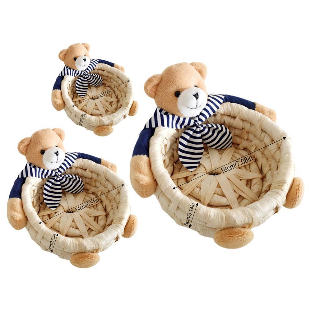 Handgewebter Aufbewahrungskorb, Speisekammerkorb, Aufbewahrungsorganisator, Aufbewahrungskorb für Kinderspielzeug, Kleinigkeiten, Weidenkorb, Oster-Süßigkeits-Aufbewahrungskorb