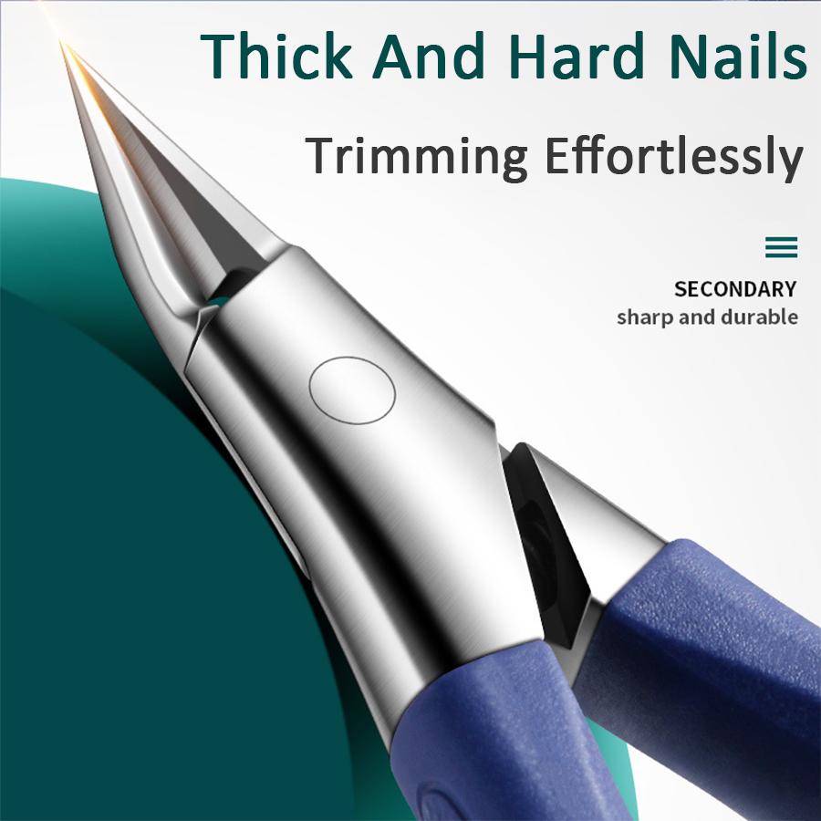 Ingrown Toenail Clipper Angled Nail Clippers for Thick Nails Slant Curved Blade Nail Cutters Ingrown Nail Pain Relief Tool