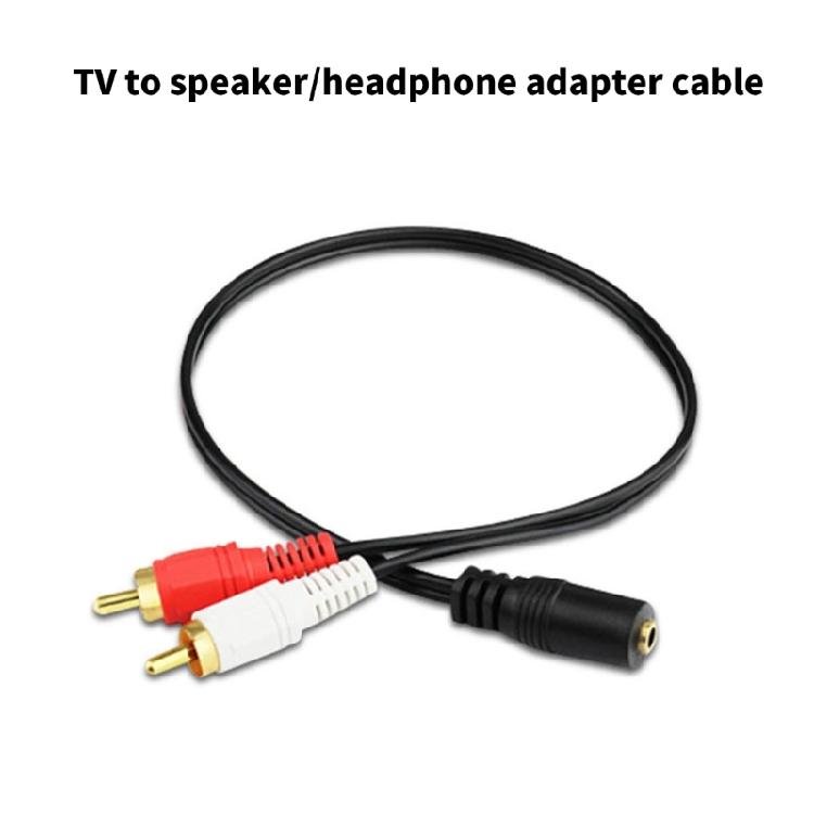 3.5mm Female To 2RCA Male Stereo Sound Cable Y Adapter Cable for MP3,Tablets,HiFi Stereo System, Speaker
