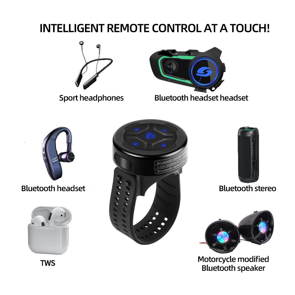 Wireless Remote Control For Motorcycle Helmet Headset Bike Handlebar Media Controller Car Steering Wheel Buttons Controller