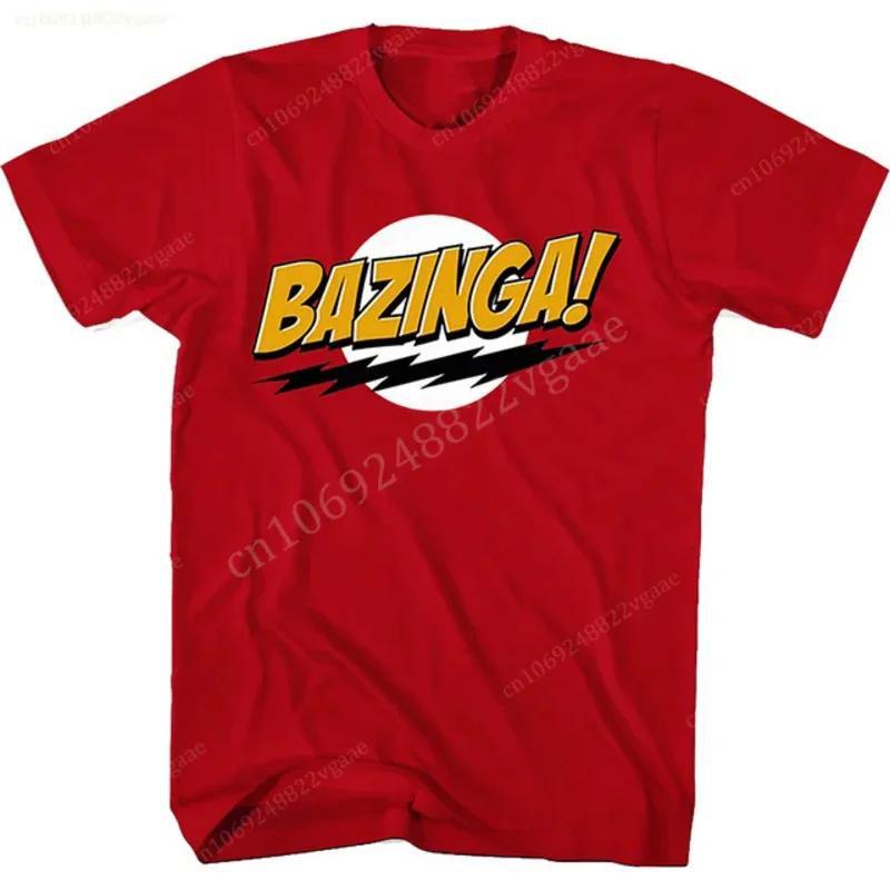 April Fools' Day The Biigg Banngg Theory TShirts Men Tops Bazinga T Shirt Sheldon Cooper TBBT Tee Top Cotton Short Sleeve Tshirt