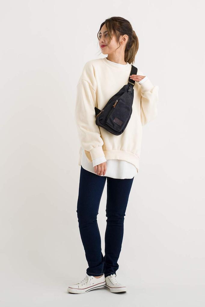 Donalee Women's Canvas Body BagShoulder Bag with Zipper (Black)