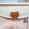"Charming Monster Cat Ring: Cute, Flocked, Open Adjustable with Big Eyes for Versatile Style"