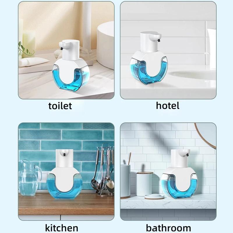 400/550ml Automatic Liquid Soap Dispenser Wall Mounted Infrared Sensor USB Rechargeable Smart Sanitizer Hand Washer For Bathroom