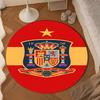 Spain Football Crest Round Rug for Livingroom,Bedroom, Palyroom, Chair Rug, Area rug, Circle Carpet, Large Size Fan Christmas gift