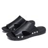 MAEDEF Men Beach Sandals Lightweight Comfortable Man Shoes Slides Big Size Slipper for Men Soft Breathable Summer Black Slippers