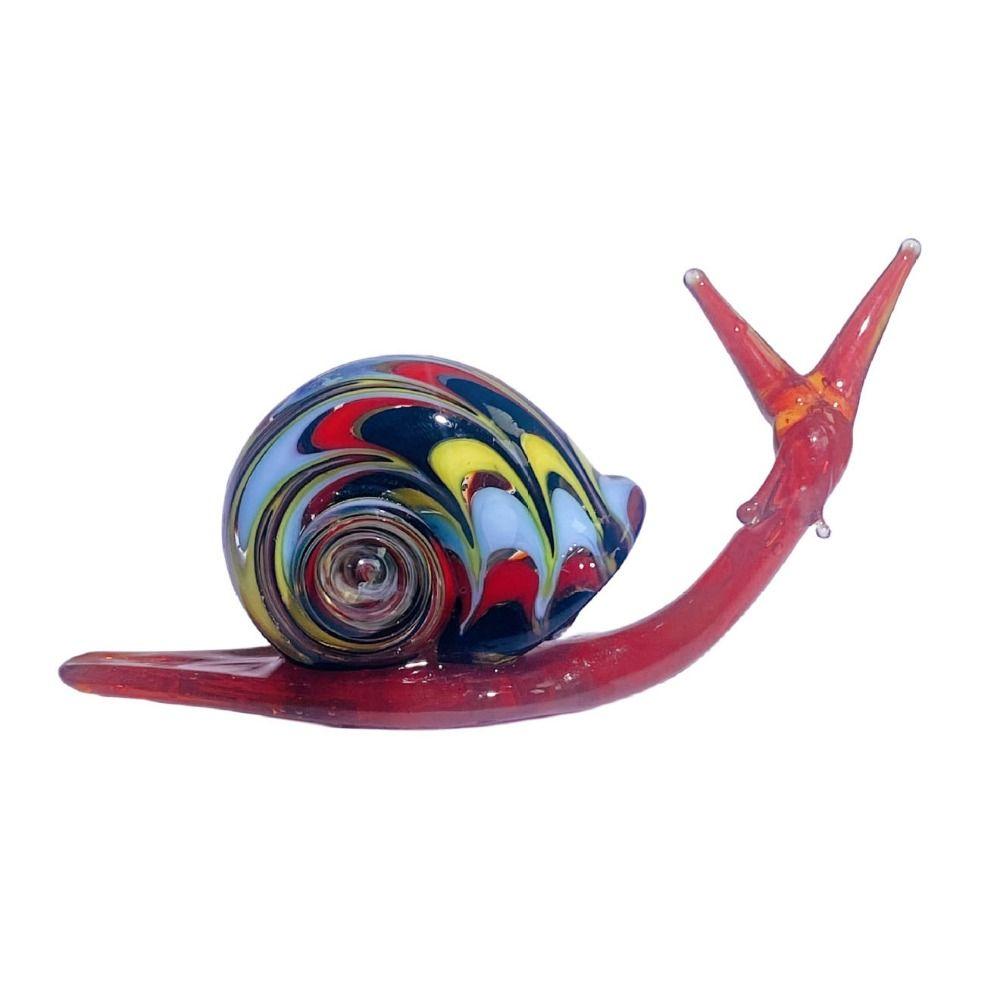 Cute Glass Snail Miniature Glaze Crafts Snail Ornaments Micro Landscape Snail Figurines Home