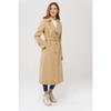 Zippered Pocket Epaulette Detailed Trench Coat Brown 4283