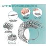 A74E-Ring Sizer Measuring Tool Ring Mandrel Steel Ring Measurer And Ring Sizer Rubber Jeweler's Mallet Hammer, Finger Stick