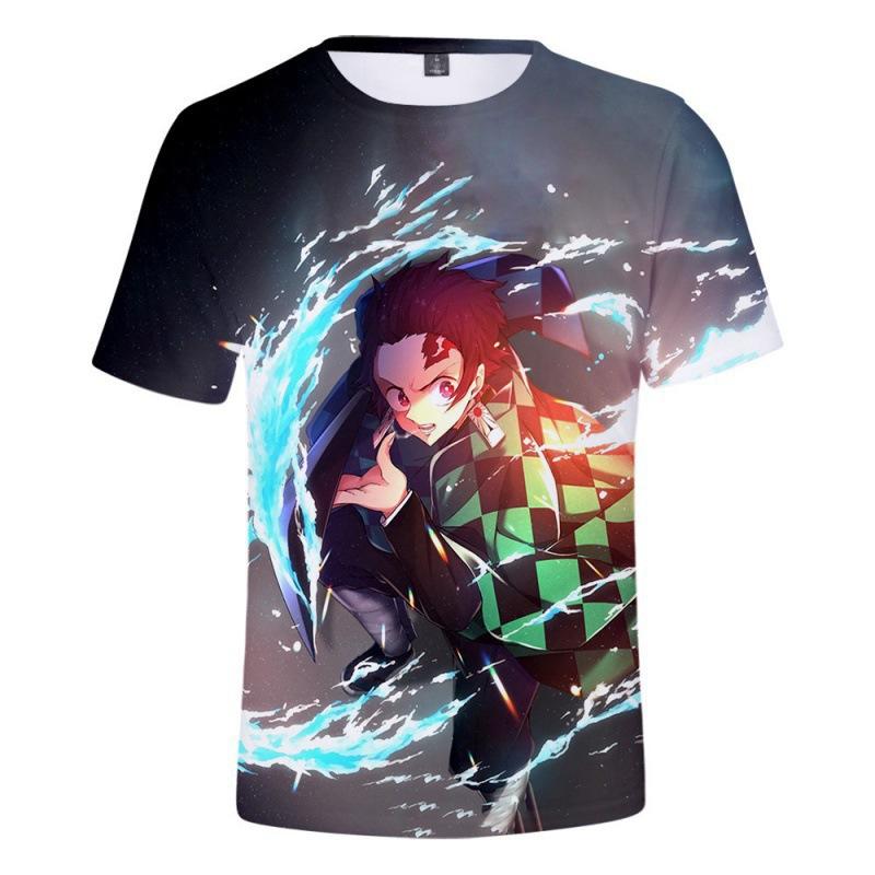 Letní Nová Série Ghost Slayer Dětské Oblečení 3D Barevný Tisk Ležérní Módní Pohodlné Tričko s Krátkým Rukávem