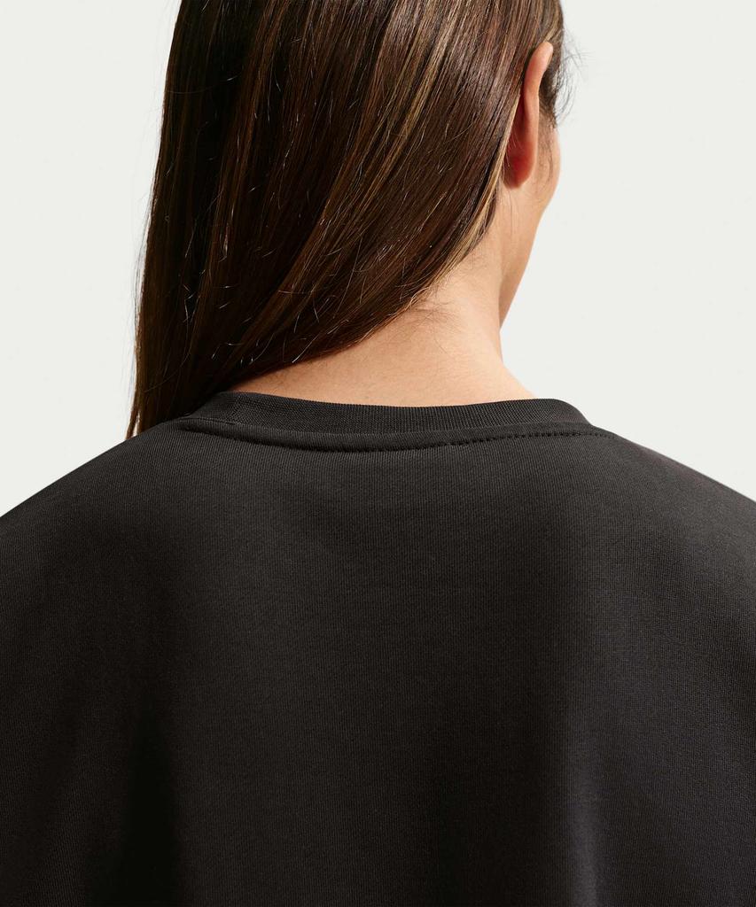 NIKE Sportswear Club Oversized French Terry Crewneck Sweatshirt M - Black:White / If0748-010