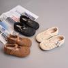 Sandales tissées d'été pour enfants Semelle souple Bout fermé Respirantes Chaussures de pêcheur style princesse coréenne