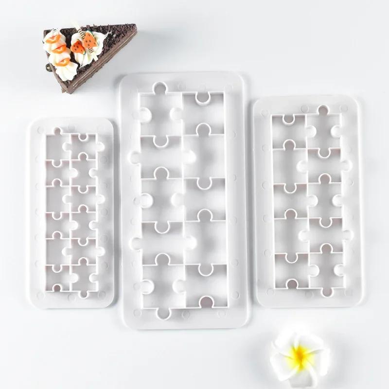 3PCS/Set Square Geometric Cutters Fondant Cookie Cake Mold Cutters Chocolate Molds Cake Decorating Cake Baking Tools Bakeware