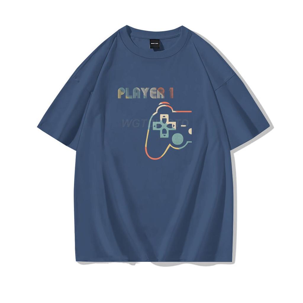 Matching Video Gamers Couple Player 1 Player 2 Tshirt Valentines Day Gifts Funny Matching Couples Short Sleeves Casual Tops