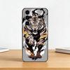 Cartoon Ferocious Tiger Phone Case For Samsung Galaxy A73,A72,A71,A70,A53,A52,A51,Soft Silicone Black Cover