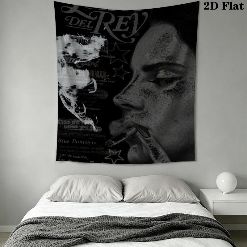 Lana Del Rey Wall Tapestry Aesthetic Wall Hanging Printed Fabric Blanket Decorative Tapestries for Bedroom Living Room Home Decor