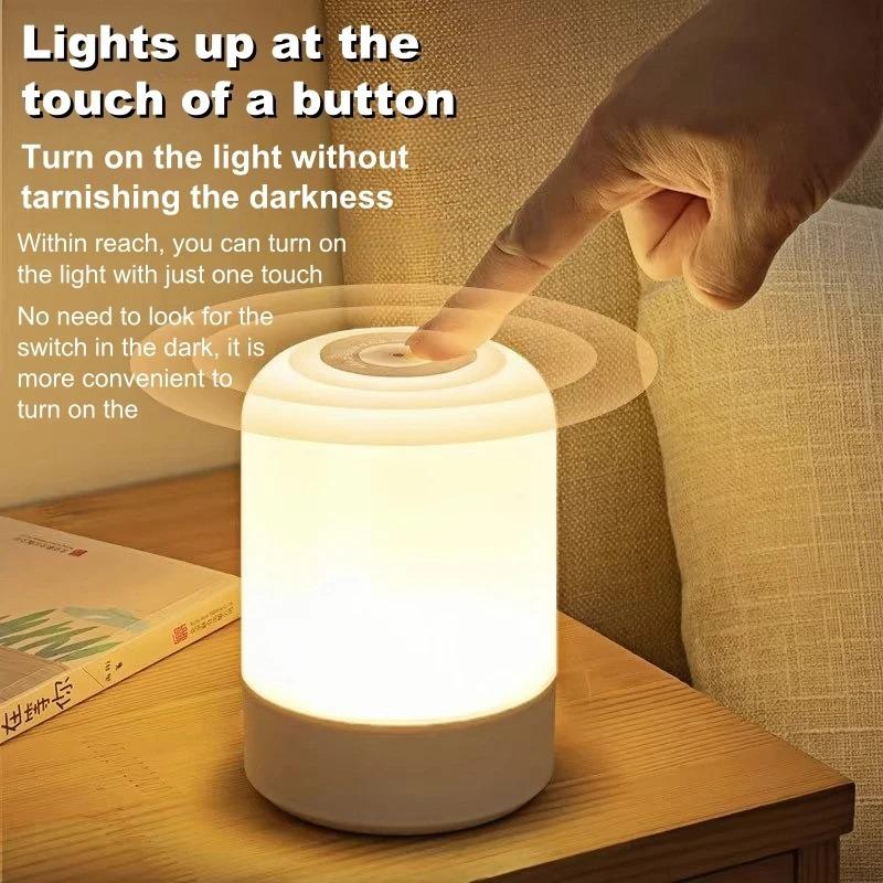 Xiaomi LED-Nachtlichter Nachttisch Dimmbar Lade-Schreibtisch-Nachtlampen Schlafzimmer Nachttischbeleuchtung Dekoration Berührungs-LED-Lesetischlampe