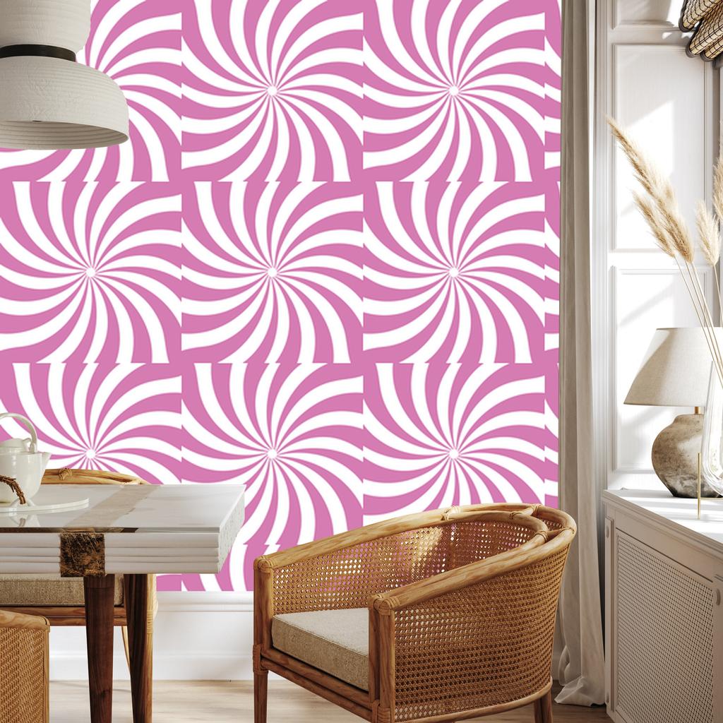 Hippie background wallpaper white and powder pink for living room and bedroom 50x1000