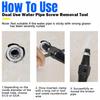 2 in 1 Broken Wire Water Pipe Bolt Removal Tool Water Pipe Break Extractor Kit for 1/2in / 3/4in Pipe Valve Faucet Break Bolt