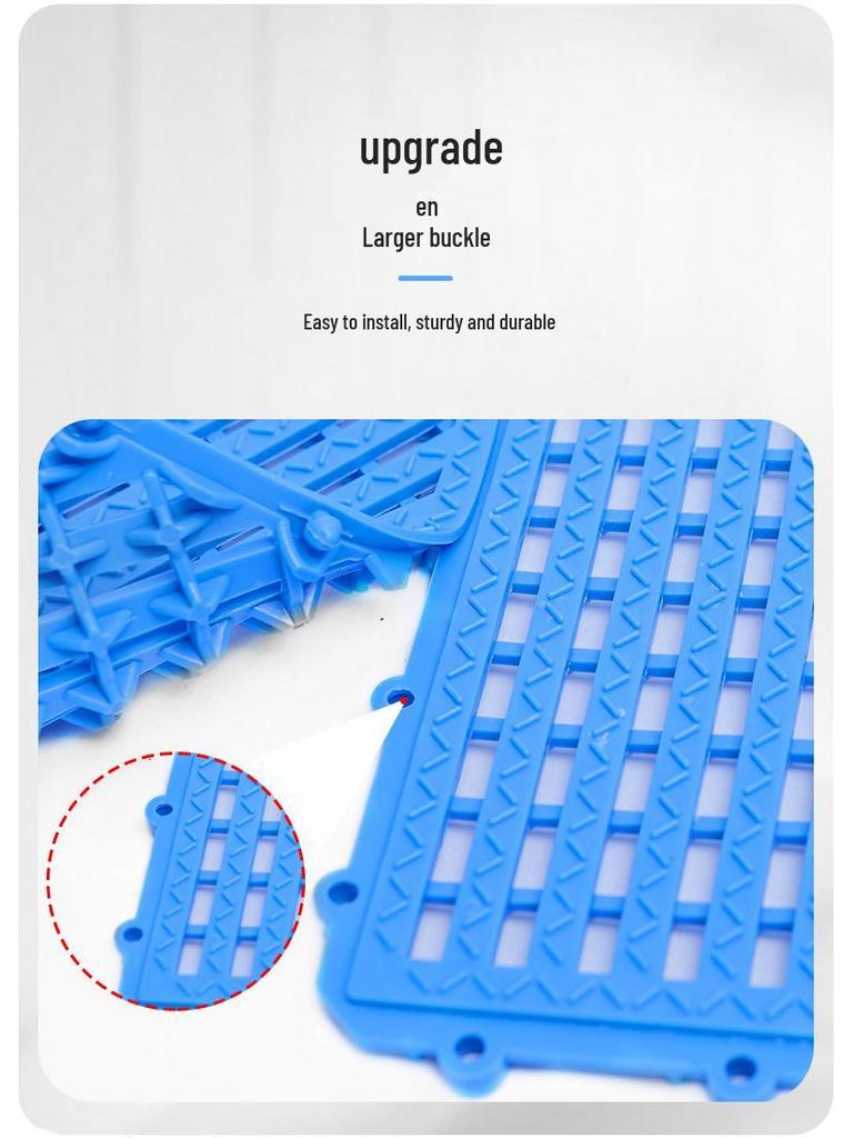 Non-Slip PVC Interlocking Shower Mat: Waterproof Bathroom Floor and Commercial Use Carpet