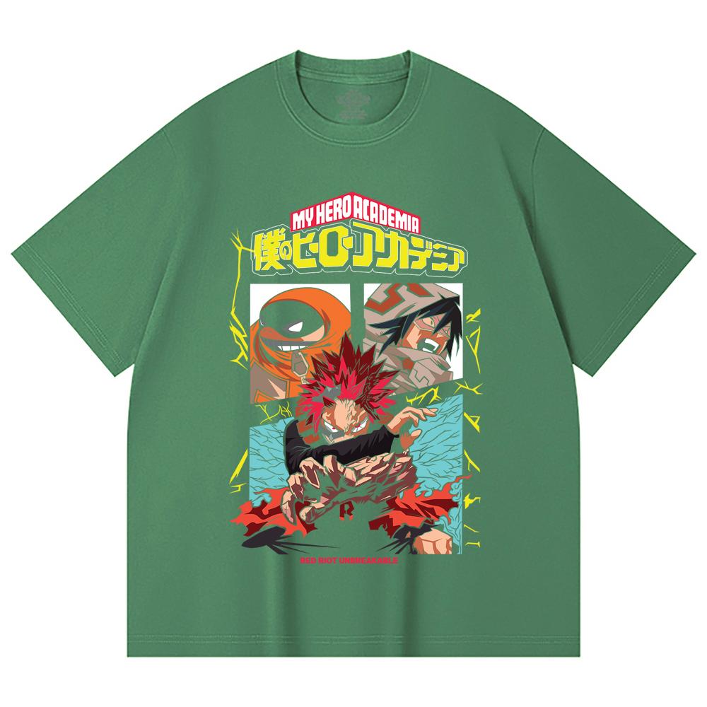 230 Gsm 100% Cotton My Hero Academia V20 Red Riot Print Unisex Heavy Cotton T Shirt
