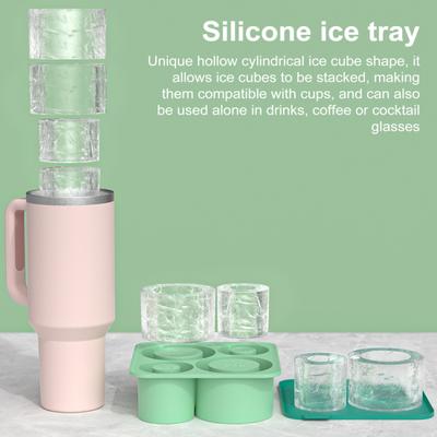 20/30/40Oz Tumbler Ice Cube Tray Lid Free 4 Cavities BPA with Refrigerator Summer Cup