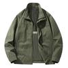 Men's Casual Retro Loose Workwear Jacket Stand Up Collar Men's Jacket