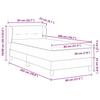 Box Spring Bed with Headboard Cream 80 x 200 cm Fabric