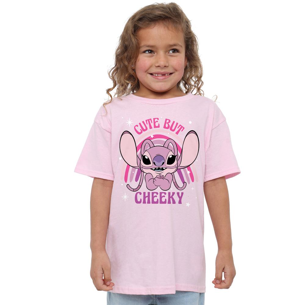 Lilo & Stitch Girls Cute But Cheeky Angel Rainbow T-Shirt