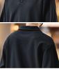 Men's 2025 Autumn Retro Polo Shirt - Trendy Long Sleeve Hoodie with Lapel and Fake Two-Piece Design