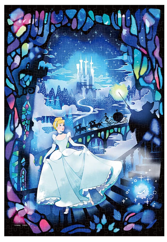 

Головоломка Tenyo у серії Stained Art Gyutto із 500 елементів Disney Cinderella Time of Passing Dreams x 36 карток обслуговування в комплекті [Made Japan] (25 см)