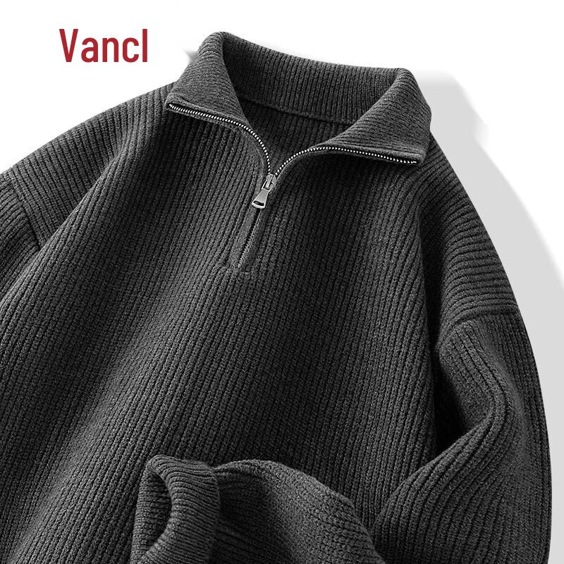 VANCL Men's Half-Zip Stand-Up Collar Knit Sweater