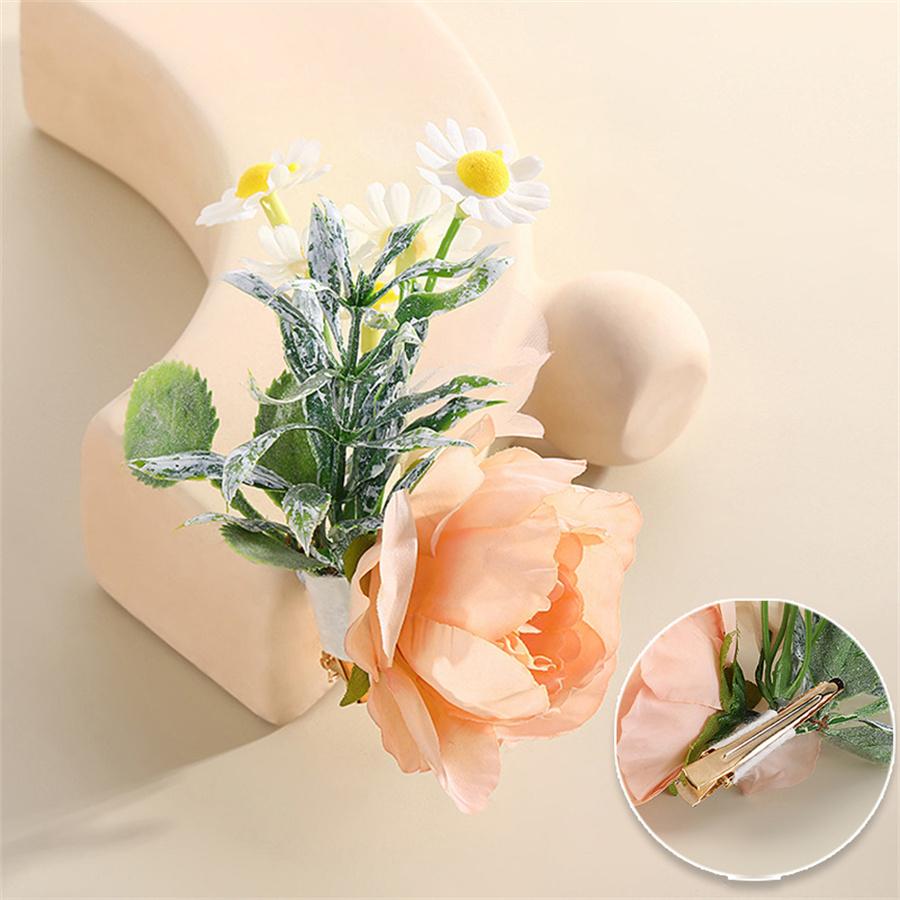 New fashion Bridal Bohemian Flower Hair Clip Ladies Bride Bridesmaid Wedding Duckbill Clip Hair Accessories  Gifts