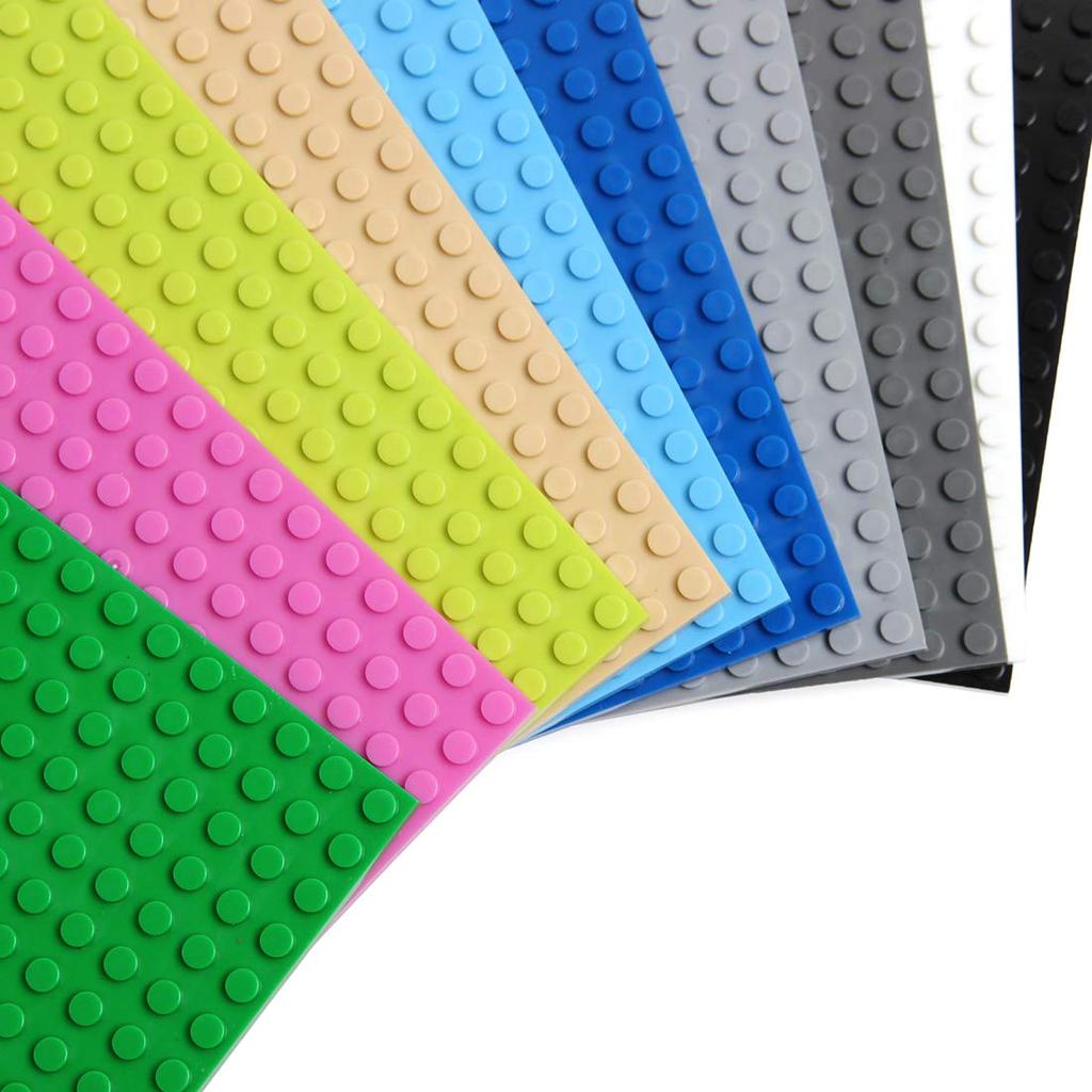 Classic Compatible Double-Sided Baseplate Block Plate, 16x32 Dots (Green x 2)