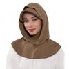 Premium Full Coverage Bonnet Hijab Double Layer Ready To Wear Muslim Turban Cap Women's Head Hood Fashion Solid Color
